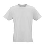 Unisex organic cotton regular fit T-shirt 165g/m² Copacabana light grey colour front view