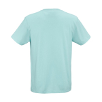 Unisex organic cotton regular fit T-shirt 165g/m² Copacabana light-green colour rear view