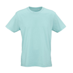 Unisex organic cotton regular fit T-shirt 165g/m² Copacabana light-green colour front view