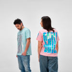 Unisex organic cotton regular fit T-shirt 165g/m² Copacabana light-green colour fourth ambient view