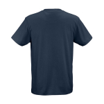 Unisex organic cotton regular fit T-shirt 165g/m² Copacabana navy-blue colour rear view