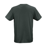 Unisex organic cotton regular fit T-shirt 165g/m² Copacabana dark green colour rear view