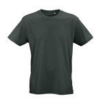 Unisex organic cotton regular fit T-shirt 165g/m² Copacabana dark green colour front view