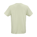 Unisex organic cotton regular fit T-shirt 165g/m² Copacabana pastel green colour rear view