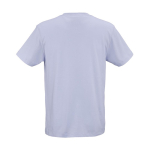 Unisex organic cotton regular fit T-shirt 165g/m² Copacabana pastel blue colour rear view