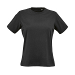 Women’s organic ring-spun cotton T-shirt 165 g/m² Copacabana black colour front view
