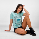 Women’s organic ring-spun cotton T-shirt 165 g/m² Copacabana light-green colour ambient view