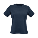Women’s organic ring-spun cotton T-shirt 165 g/m² Copacabana navy-blue colour front view