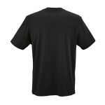 Unisex organic cotton rib knit T-shirt 180g/m² Maya black colour rear view