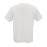 Unisex organic cotton rib knit T-shirt 180g/m² Maya white colour rear view