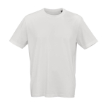 Unisex organic cotton rib knit T-shirt 180g/m² Maya white colour front view