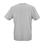 Unisex organic cotton rib knit T-shirt 180g/m² Maya marbled grey colour rear view
