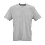 Unisex organic cotton rib knit T-shirt 180g/m² Maya marbled grey colour front view