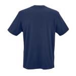 Unisex organic cotton rib knit T-shirt 180g/m² Maya navy-blue colour rear view