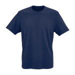 Unisex organic cotton rib knit T-shirt 180g/m² Maya navy-blue colour front view