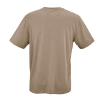 Unisex organic cotton rib knit T-shirt 180g/m² Maya light brown colour rear view