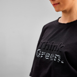 Unisex organic cotton oversized fit T-shirt 240 g/m² Paloma black colour second ambient view