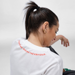Unisex organic cotton oversized fit T-shirt 240 g/m² Paloma white colour second ambient view