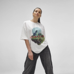 Unisex organic cotton oversized fit T-shirt 240 g/m² Paloma white colour sixth view