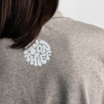 Unisex organic cotton oversized fit T-shirt 240 g/m² Paloma marbled grey colour detail view