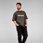 Unisex organic cotton oversized fit T-shirt 240 g/m² Paloma lilac colour second ambient view