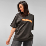 Unisex organic cotton oversized fit T-shirt 240 g/m² Paloma lilac colour fourth ambient view