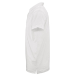 Unisex organic cotton short-sleeve polo 160g/m² Ipanema white colour third view