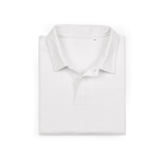 Unisex organic cotton short-sleeve polo 160g/m² Ipanema white colour second front view