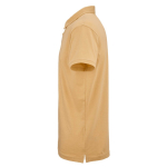 Unisex organic cotton short-sleeve polo 160g/m² Ipanema yellow colour third view