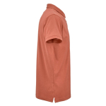 Unisex organic cotton short-sleeve polo 160g/m² Ipanema orange colour second view