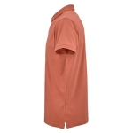 Unisex organic cotton short-sleeve polo 160g/m² Ipanema orange colour third view