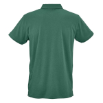 Unisex organic cotton short-sleeve polo 160g/m² Ipanema dark green colour rear view