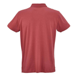 Unisex organic cotton short-sleeve polo 160g/m² Ipanema dark orange colour rear view