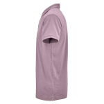 Unisex organic cotton short-sleeve polo 160g/m² Ipanema lilac colour third view
