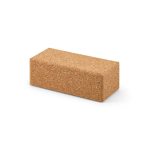 Non-slip cork yoga block for balance and stretching natural colour second view