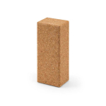 Non-slip cork yoga block for balance and stretching natural colour third view