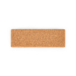 Non-slip cork yoga block for balance and stretching natural colour fourth view