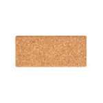 Non-slip cork yoga block for balance and stretching natural colour rear view