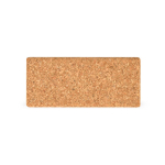 Non-slip cork yoga block for balance and stretching natural colour front view