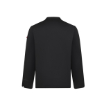 Unisex long-sleeve chef jacket with double button fastening 190 g/m2 Velilla black colour second view