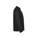 Unisex long-sleeve chef jacket with double button fastening 190 g/m2 Velilla black colour fourth view