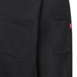 Unisex long-sleeve chef jacket with double button fastening 190 g/m2 Velilla black colour sixth view