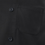 Unisex long-sleeve chef jacket with double button fastening 190 g/m2 Velilla black colour seventh view