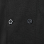 Unisex long-sleeve chef jacket with double button fastening 190 g/m2 Velilla black colour eighth view