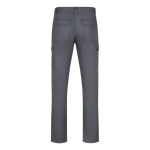Unisex multi-pocket twill trousers with elasticated waist 190 g/m2 Velilla grey colour second view