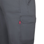 Unisex multi-pocket twill trousers with elasticated waist 190 g/m2 Velilla grey colour sixth view