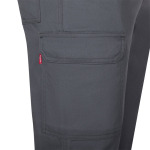 Unisex multi-pocket twill trousers with elasticated waist 190 g/m2 Velilla grey colour seventh view