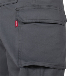Unisex multi-pocket twill trousers with elasticated waist 190 g/m2 Velilla grey colour eighth view