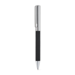 Chrome-plated stainless steel pen, glossy finish, black ink black colour third view