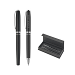Premium writing set with ballpoint pen and rollerball in blue ink main view